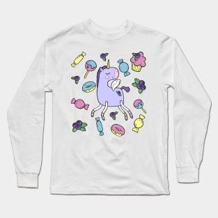 Blueberry Unicorn Long Sleeve T-Shirt